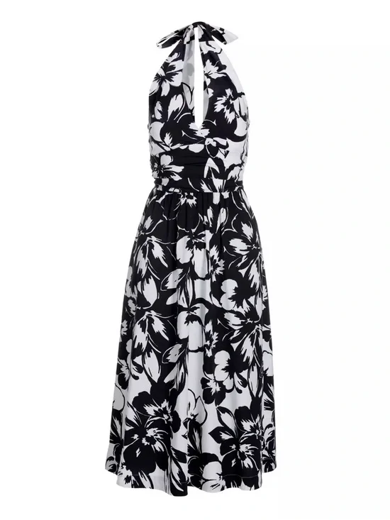 NWT Boston Proper Perfect Sundress Exploded Florals Halter Fit & Flare Dress - Picture 2 of 7